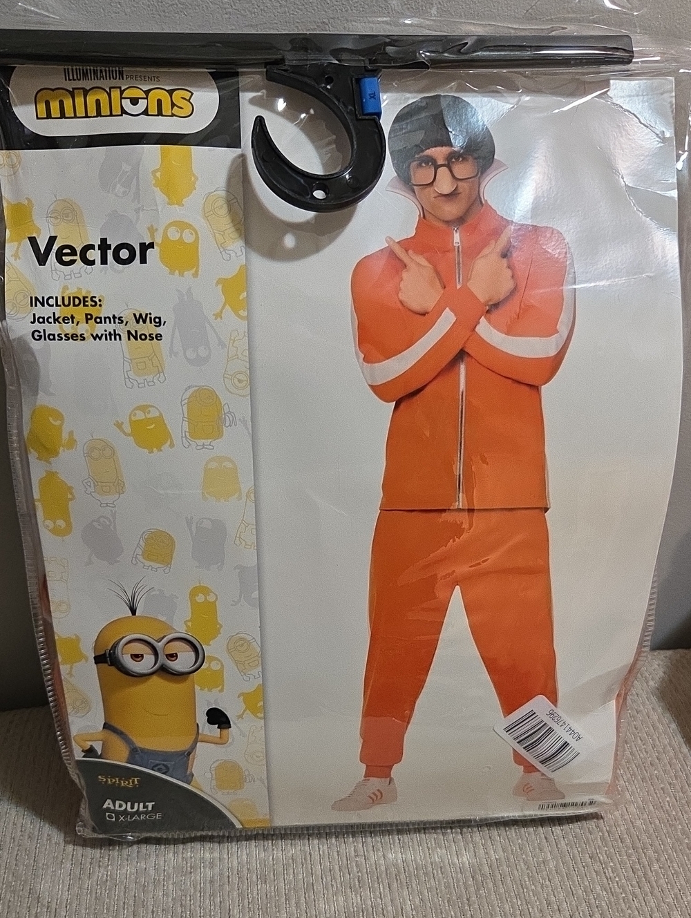 Spirit Minions Vector Orange Costume Jacket, Pants, Wig & Glasses